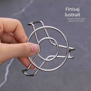 Raft de abur din oțel inoxidabil, ultra-mini, pentru uz casnic, cu înălțime reglabilă, potrivit pentru oale de lapte și vase mici, suport de separare a apei