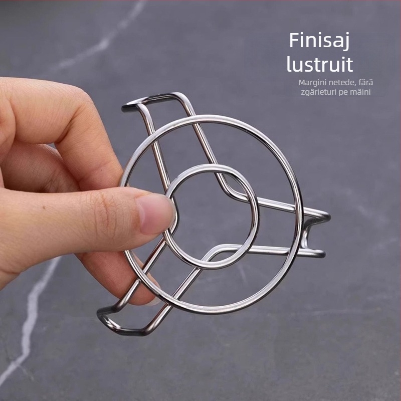 Raft de abur din oțel inoxidabil, ultra-mini, pentru uz casnic, cu înălțime reglabilă, potrivit pentru oale de lapte și vase mici, suport de separare a apei
