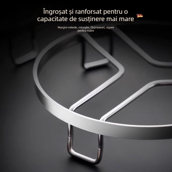 Raft din oțel inoxidabil pentru aburi, multifuncțional în bucătărie, suport pentru aburi, covoraș izolant termic pentru oale