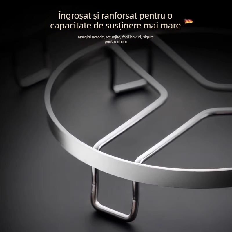Raft din oțel inoxidabil pentru aburi, multifuncțional în bucătărie, suport pentru aburi, covoraș izolant termic pentru oale