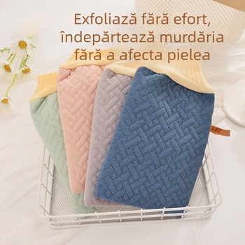 Set prosoape de baie cu prosop lung pentru frecarea spatelui și bandă pentru spatele, nu se micșorează, prosoape groase, cu textură grosieră, pentru uz casnic.
