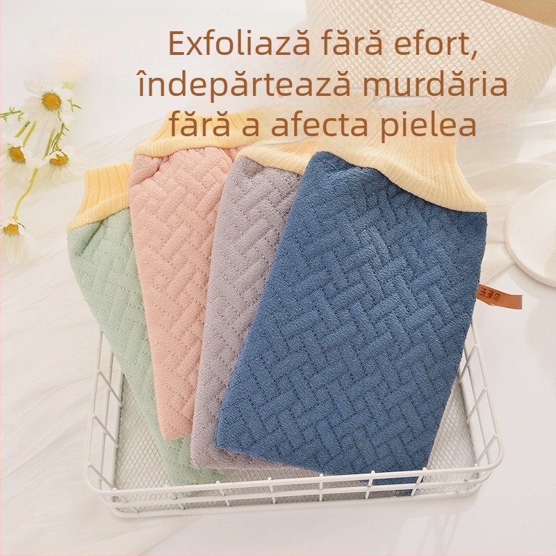 Set prosoape de baie cu prosop lung pentru frecarea spatelui și bandă pentru spatele, nu se micșorează, prosoape groase, cu textură grosieră, pentru uz casnic.