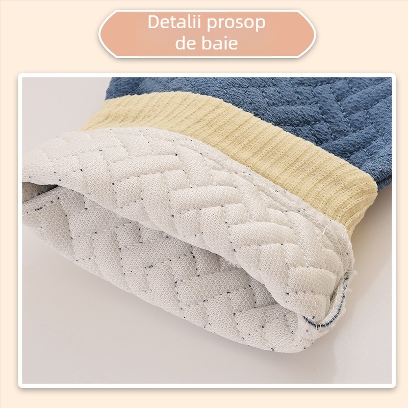 Set prosoape de baie cu prosop lung pentru frecarea spatelui și bandă pentru spatele, nu se micșorează, prosoape groase, cu textură grosieră, pentru uz casnic.