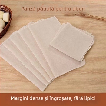 Pânză pătrată pentru aburi, antiaderentă, 70 cm, potrivită pentru chifle la aburi și tofu