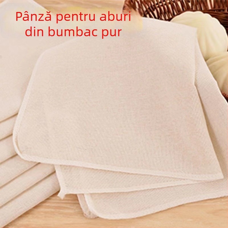 Pânză pătrată pentru aburi, antiaderentă, 70 cm, potrivită pentru chifle la aburi și tofu