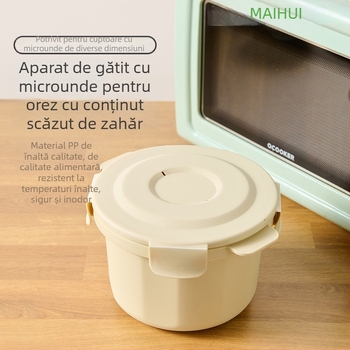 Maihui oală de orez coreeană cu reducerea grăsimilor și controlul zahărului, gătire prin aburi în cuptorul cu microunde, separare orez-supă, cutie de prânz pentru uz casnic
