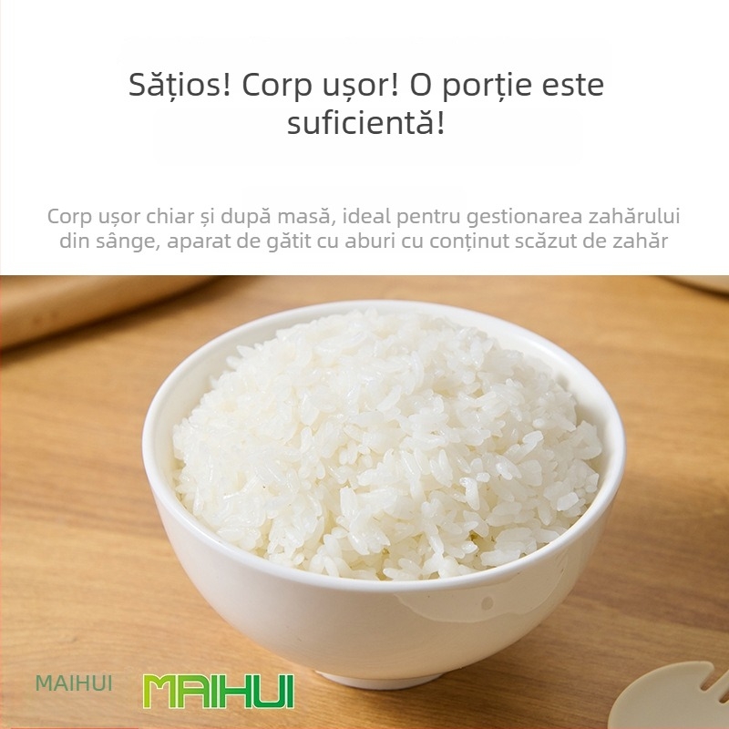 Maihui oală de orez coreeană cu reducerea grăsimilor și controlul zahărului, gătire prin aburi în cuptorul cu microunde, separare orez-supă, cutie de prânz pentru uz casnic