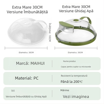 Capac de microunde pentru alimente — rezistent la ulei și stropire, rezistent la temperaturi înalte, acoperire multifuncțională de încălzire, capac de păstrare a prospețimii