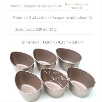 Formă pentru ouă fierte la abur și bol pentru cremă de ou