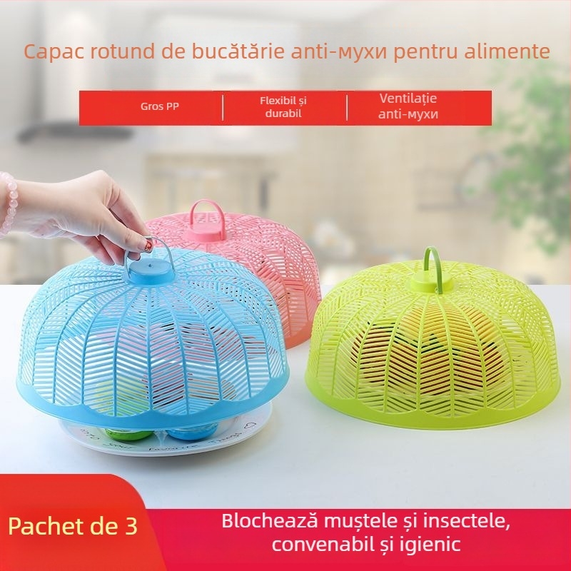 Capac rotund din plastic pentru masă - păstrează mâncarea proaspătă și ține departe muștele
