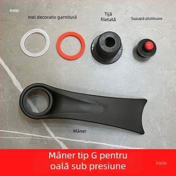 Oală sub presiune mică, multifuncțională pentru uz casnic, cu vas din piatră Maifan și accesorii, garnitură pentru mâner și ventil plutitor