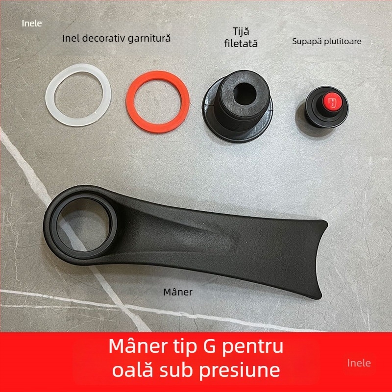 Oală sub presiune mică, multifuncțională pentru uz casnic, cu vas din piatră Maifan și accesorii, garnitură pentru mâner și ventil plutitor