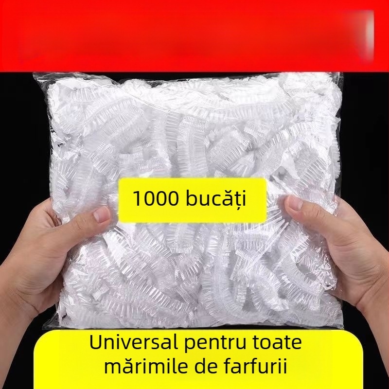 Set de folie alimentară de unică folosință și capac protector împotriva prafului pentru boluri casnice