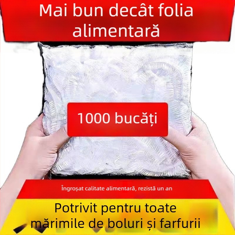 Set de folie alimentară de unică folosință și capac protector împotriva prafului pentru boluri casnice