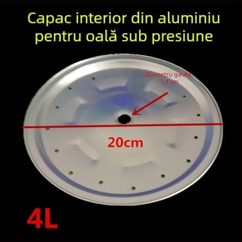 Accesorii pentru oală electrică sub presiune: capac din aluminiu, garnitură de etanșare, capac intern din aluminiu, placă de aluminiu, pentru 4L/6L/8L