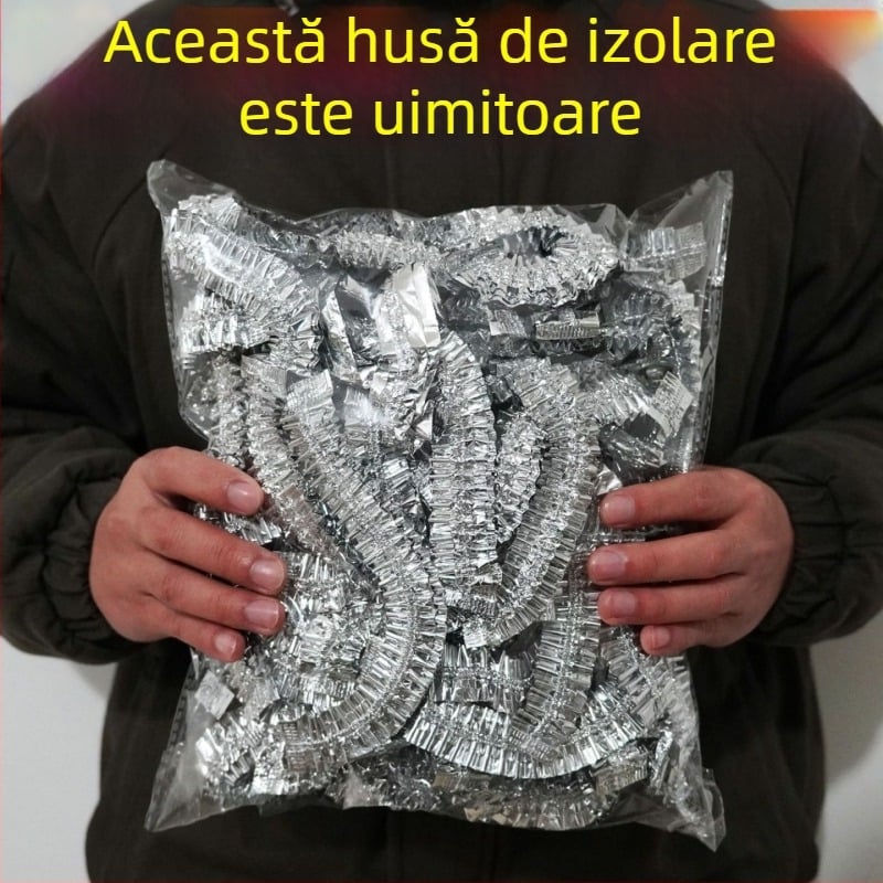 Set din două piese pentru menținerea temperaturii alimentelor, cu folie de aluminiu