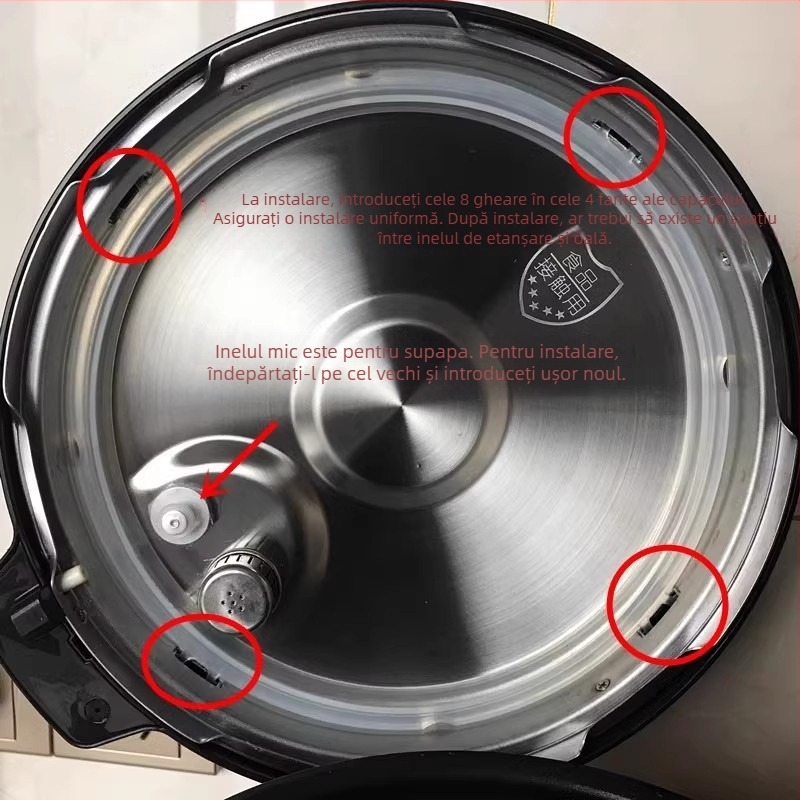 Inel de etanșare din silicon pentru oală electrică sub presiune, set 2L-8L, universal