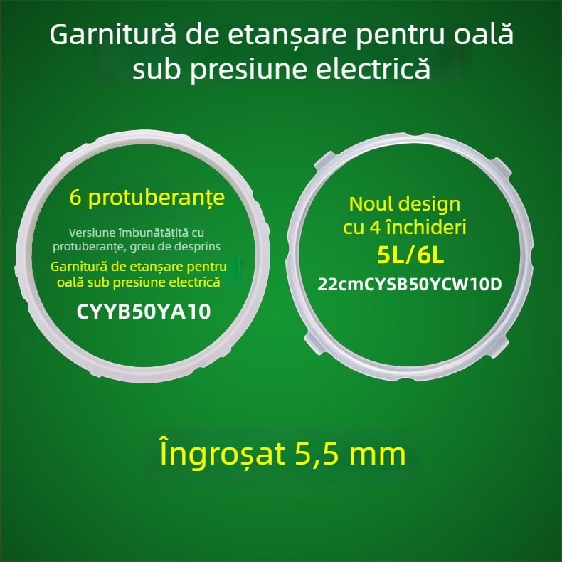 Garnitură de etanșare din silicon pentru capacul oalei electrice sub presiune 5L/6L
