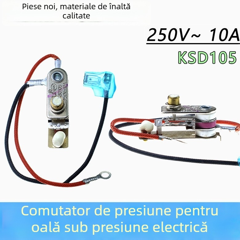 KSD105 Intrerupător de presiune pentru oală electrică, 250V, 10A, întrerupător de control al temperaturii