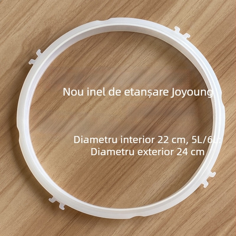 Inel de etanșare din silicon pentru oală electrică cu presiune Jiuyang, 5L-6L, cu dinți și etanșare de colț, model JYY-5L-DG-02