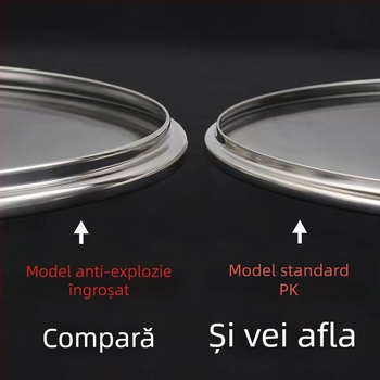 Capac de oală din sticlă temperată, gros, pentru utilizare casnică, potrivit pentru prăjit și aburire, rezistent la spargere
