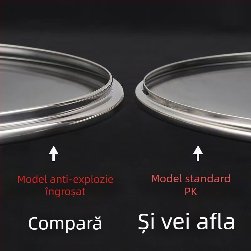 Capac de oală din sticlă temperată, gros, pentru utilizare casnică, potrivit pentru prăjit și aburire, rezistent la spargere