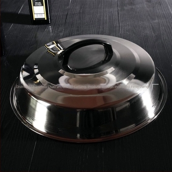 Capac din oțel inoxidabil ne-magnetic pentru wok și oale, înălțat, gros, oțel 201