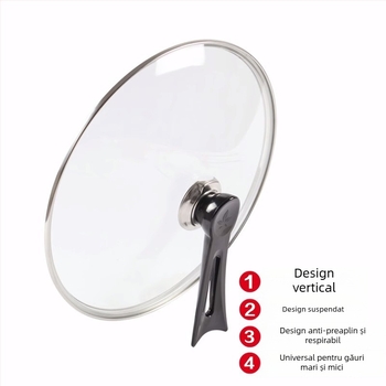 Perle din sticlă pentru mânerul capacului de oală – anti-arsură, anti-deversare, accesoriu universal pentru capac de sticlă