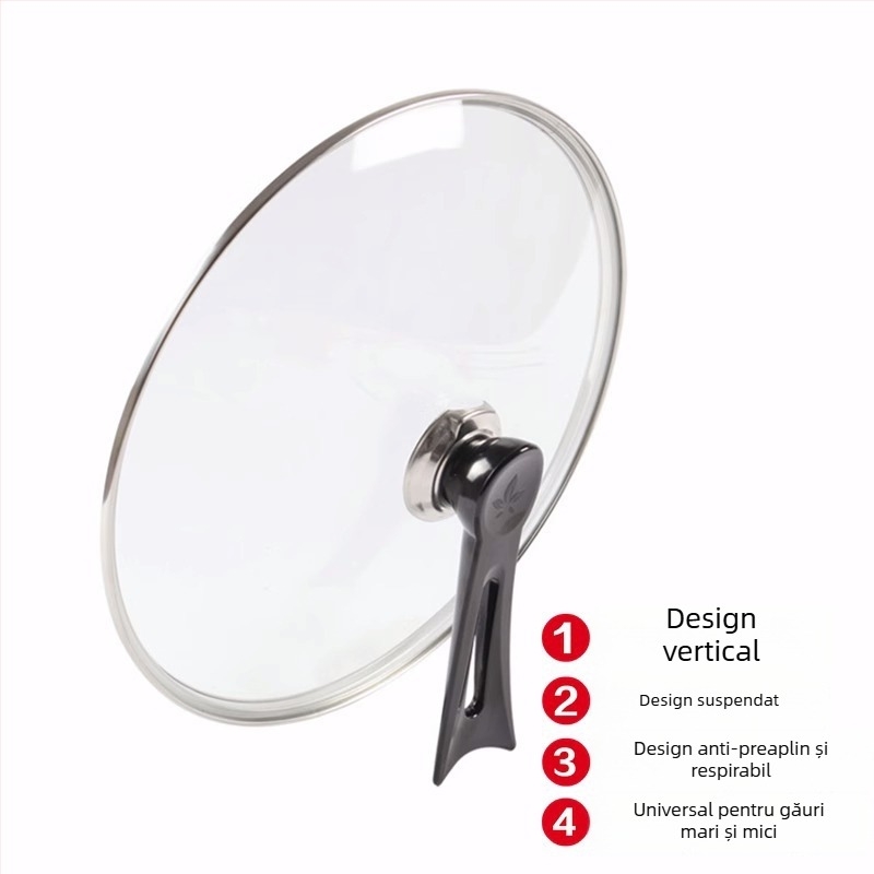 Perle din sticlă pentru mânerul capacului de oală – anti-arsură, anti-deversare, accesoriu universal pentru capac de sticlă