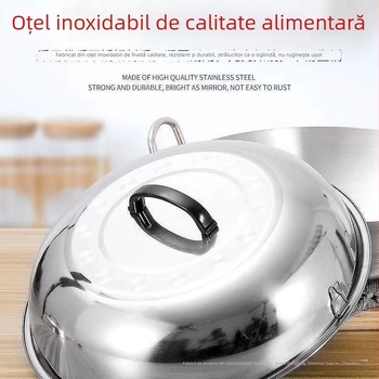 Capac din oțel inoxidabil, capac de aburi cu arc înalt pentru oale mari din fier, uz casnic