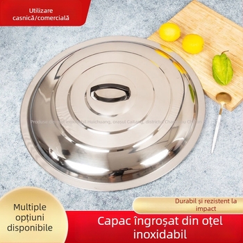 Capac universal pentru oale mari, din oțel inoxidabil, diametru 42–100 cm, pentru uz casnic.