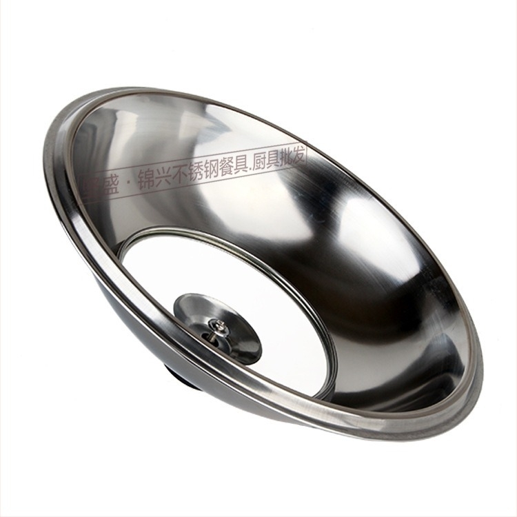 Set de capace din oțel inoxidabil cu sticlă transparentă pentru tigăni și wokuri, dimensiuni 30–42 cm