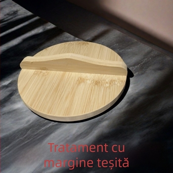 Capac rotund pentru oală din bambus și lemn, capac tradițional pentru aburi, rezistent la temperaturi înalte