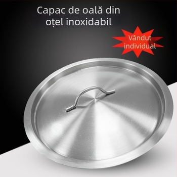 Cap de găleată pentru supă din oțel inoxidabil 201/304, capac rotund îngroșat, universal pentru uz casnic, mare dimensiune