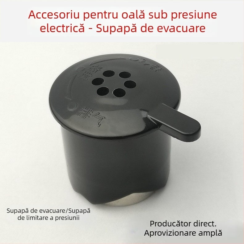 Ventil de evacuare pentru oală electrică sub presiune, accesoriu pentru capac, dimensiune universală, negru