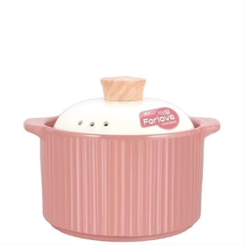 Yangzi oală ceramică, caserolă mare pentru supe și gătit înăbușit, capac ceramic, 3,1–4 L, stil Nordic
