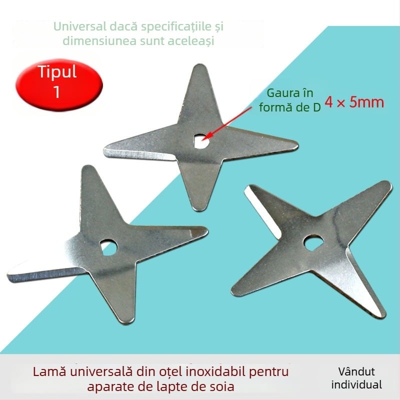 Lamă din oțel inoxidabil pentru mașina de lapte de soia, cu găuri în formă H și D – accesoriu universal