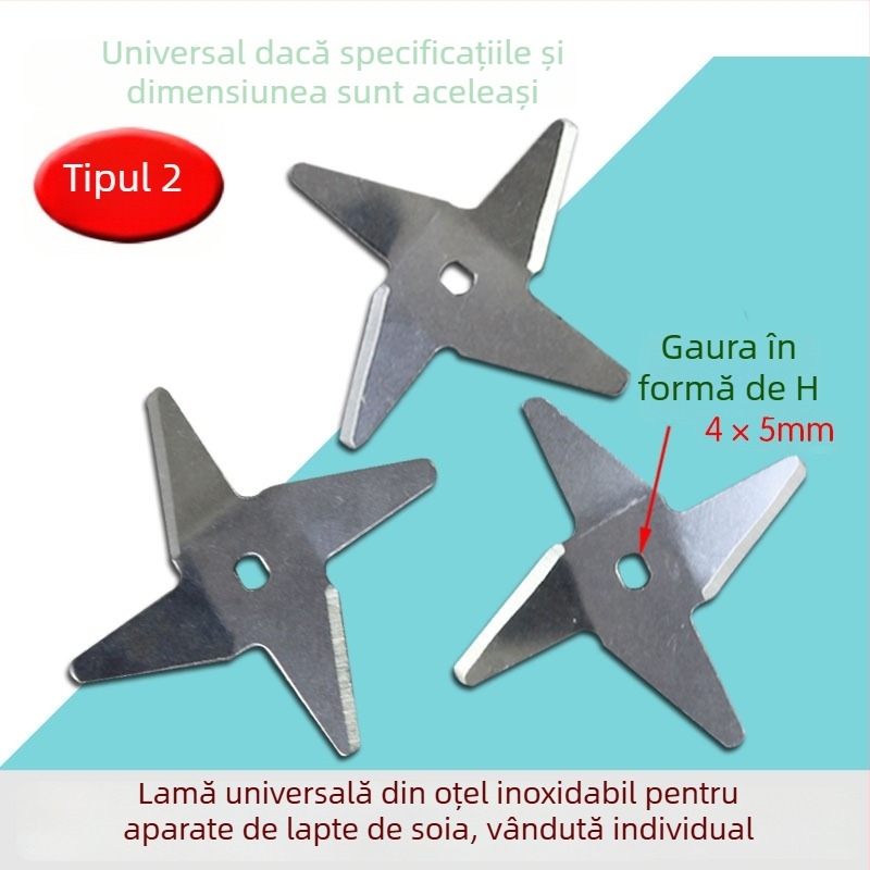 Lamă din oțel inoxidabil pentru mașina de lapte de soia, cu găuri în formă H și D – accesoriu universal