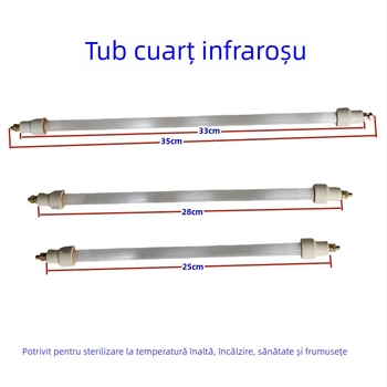 Tub universal de încălzire pentru dulap de dezinfectare, lampă cu infraroșu și tub de cuarț, 220V 300W