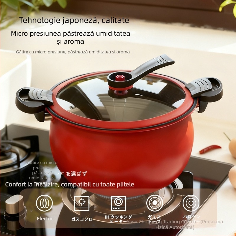 Karali oală sub presiune de 7L pentru uz casnic, oală de supă multifuncțională, cu capacitate mare