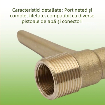 Valvă de apă din alamă, cu dop și conector pentru irigare în grădină