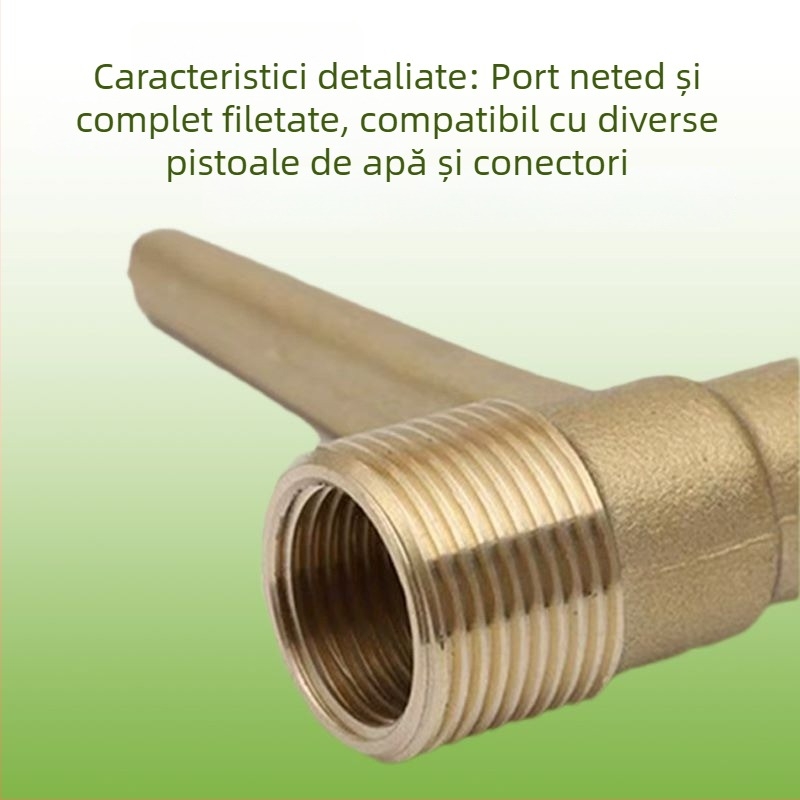 Valvă de apă din alamă, cu dop și conector pentru irigare în grădină