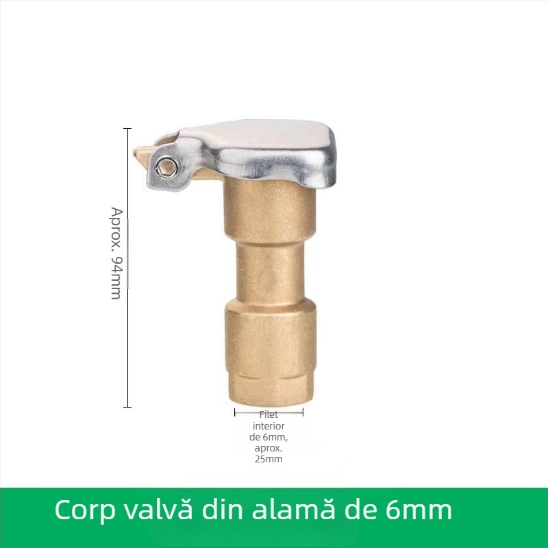 Valvă de apă din alamă, cu dop și conector pentru irigare în grădină