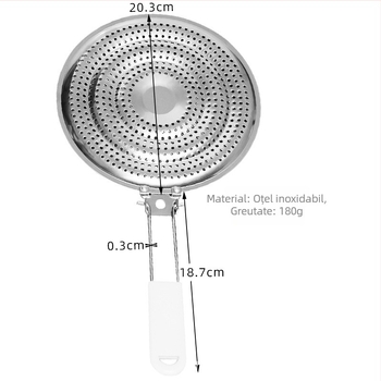 Covoraș din oțel inoxidabil pentru oale, strat izolator și conductor de căldură, bază rotundă cu două straturi, accesoriu de bucătărie