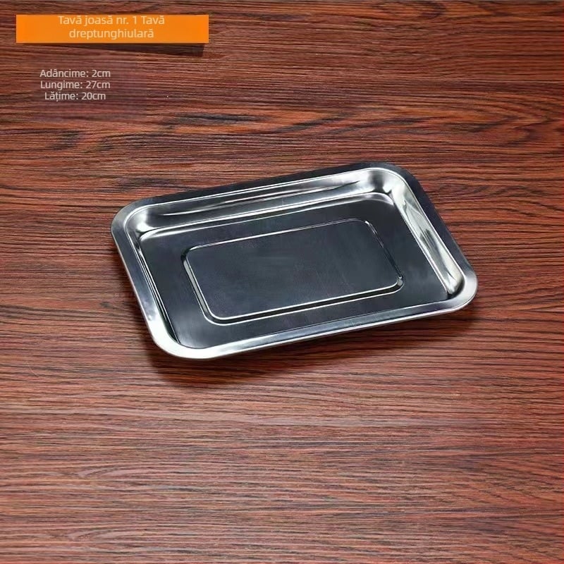 Grill din oțel inoxidabil, pătrat, cu strat magnetic întărit și fund plat