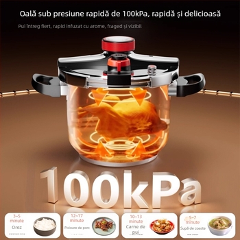 Jieanxi oală sub presiune pentru uz casnic, mică, din oțel inoxidabil 304, protecție anti-explozie, compatibilă cu aragaz cu gaz și plită cu inducție