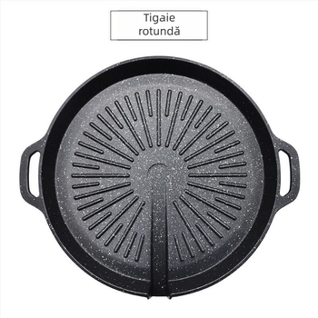 Placă grill teppanyaki antiaderentă, în stil coreean, pentru plite cu inducție
