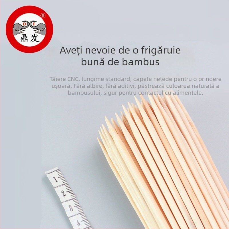 Bețișoare de grătar din bambus, 2,8 mm × 30 cm, unică folosință, pentru frigărui de miel
