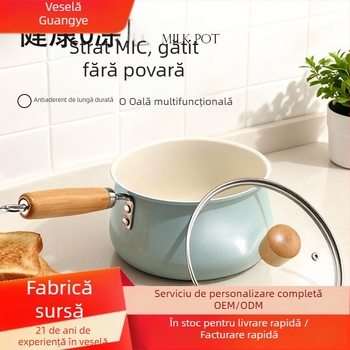 Oală ceramică mică pentru hrănire bebelușilor, antiaderentă, pentru supe și tăiței, stil Nordic, acasă și în restaurante