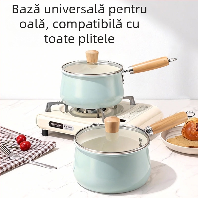 Oală ceramică mică pentru hrănire bebelușilor, antiaderentă, pentru supe și tăiței, stil Nordic, acasă și în restaurante